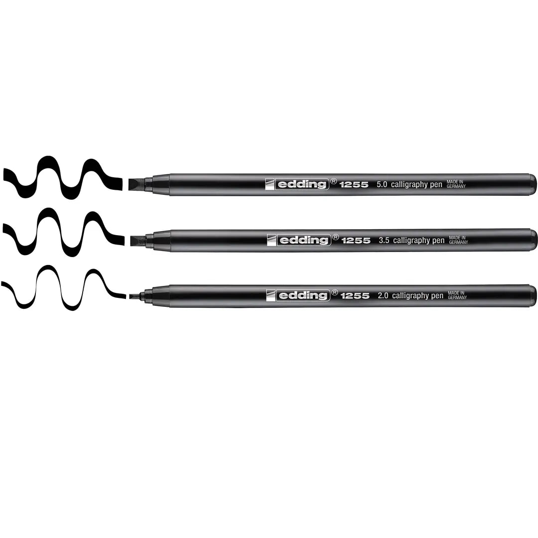 EDDING Calligraphy 1255 Set 2-5mm 1255-1-E3 schwarz 3 Stück