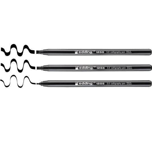 EDDING Calligraphy 1255 Set 2-5mm 1255-1-E3 schwarz 3 Stück