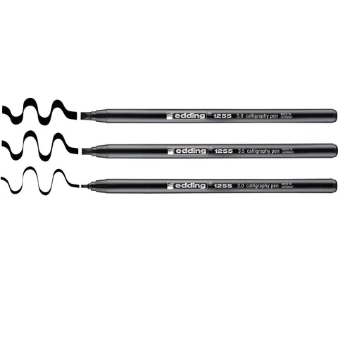 EDDING Calligraphy 1255 Set 2-5mm 1255-1-E3 schwarz 3 Stück