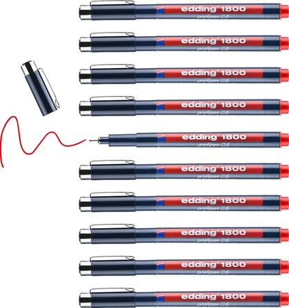 EDDING Profipen 1800 0.50mm 1800-2-05 rot
