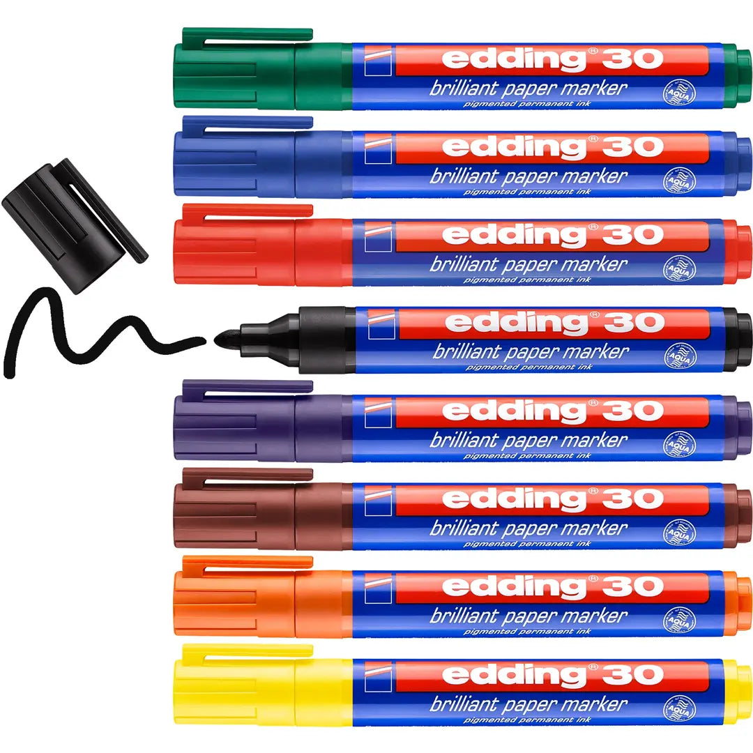 EDDING Permanent Marker 30 30-E8 8 Farben ass.