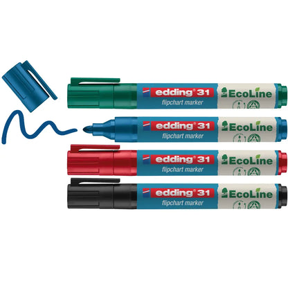 EDDING Flipchart Marker 31 1,5-3mm 31-E4 4er Etui
