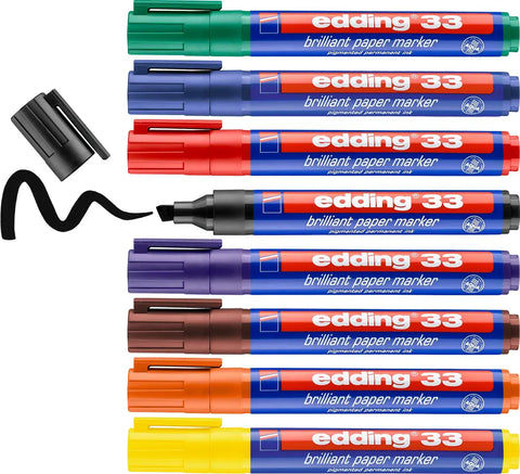 EDDING Permanent Marker 33 33-E8 8 Farben ass.