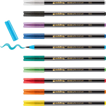 EDDING Brushpen 1340 4-1340-10-4 Glitzer E-10 10 Stück