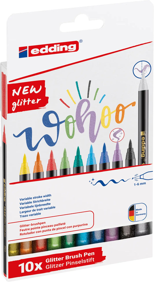 EDDING Brushpen 1340 4-1340-10-4 Glitzer E-10 10 Stück