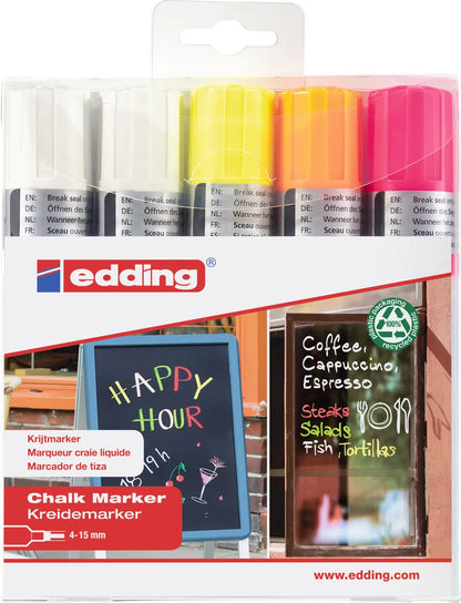 EDDING Windowmarker 4090 4-15mm 4090-E5 5 Farben ass.
