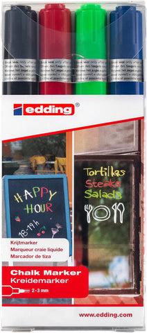 EDDING Windowmarker 4095 2-3mm 4095-E4 4 Farben ass., basic
