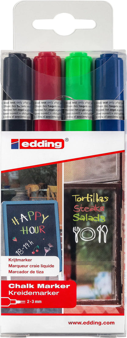 EDDING Windowmarker 4095 2-3mm 4095-E4 4 Farben ass., basic