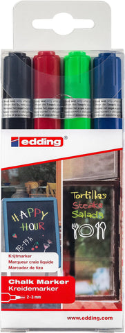 EDDING Windowmarker 4095 2-3mm 4095-E4 4 Farben ass., basic
