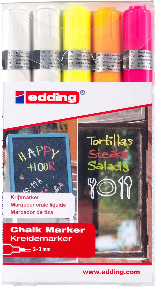 EDDING Windowmarker 4095 2-3mm 4095-E5 5 Farben ass.