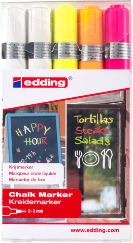 EDDING Windowmarker 4095 2-3mm 4095-E5 5 Farben ass.