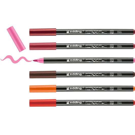 EDDING Porzellanmarker 4200 1-4mm 4200-E6-Warm 6 Warm Colours