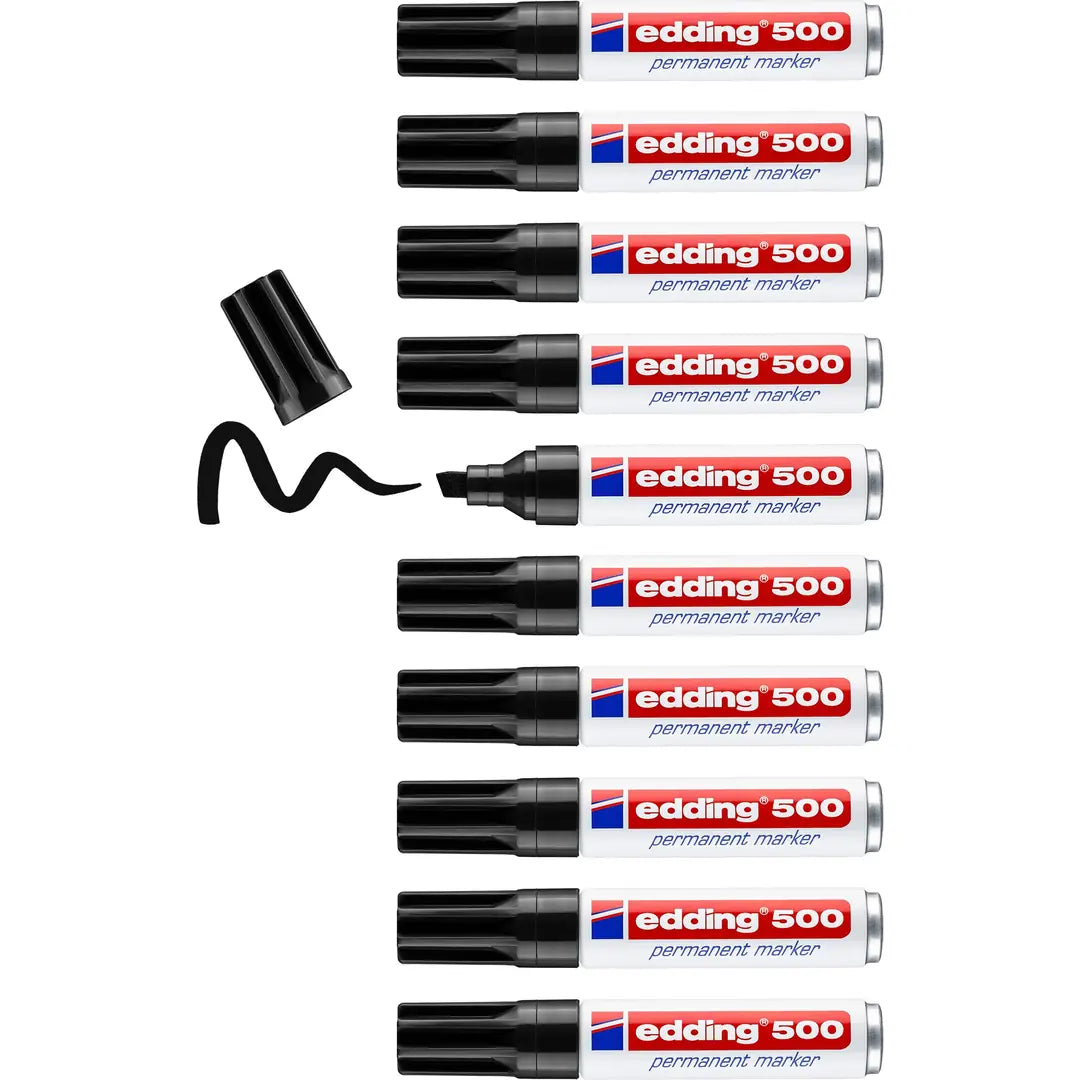 EDDING Permanent Marker 500 2-7mm 500-1 schwarz