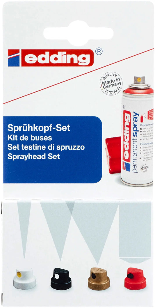 EDDING Sprühkopfset 5200-SET 4 Farben/6 Stück Blister