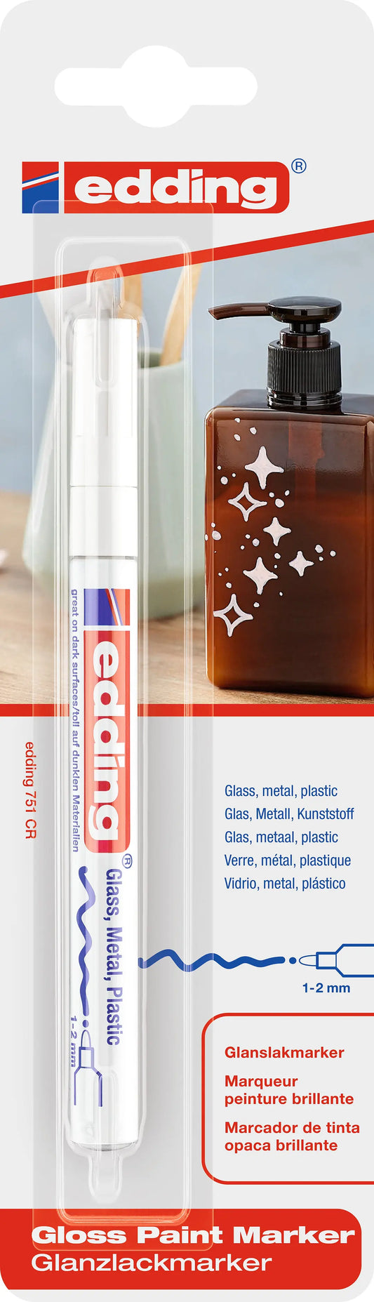 EDDING Paintmarker 751 CREA 1-2mm 751BLI-49 CREA weiss Blister