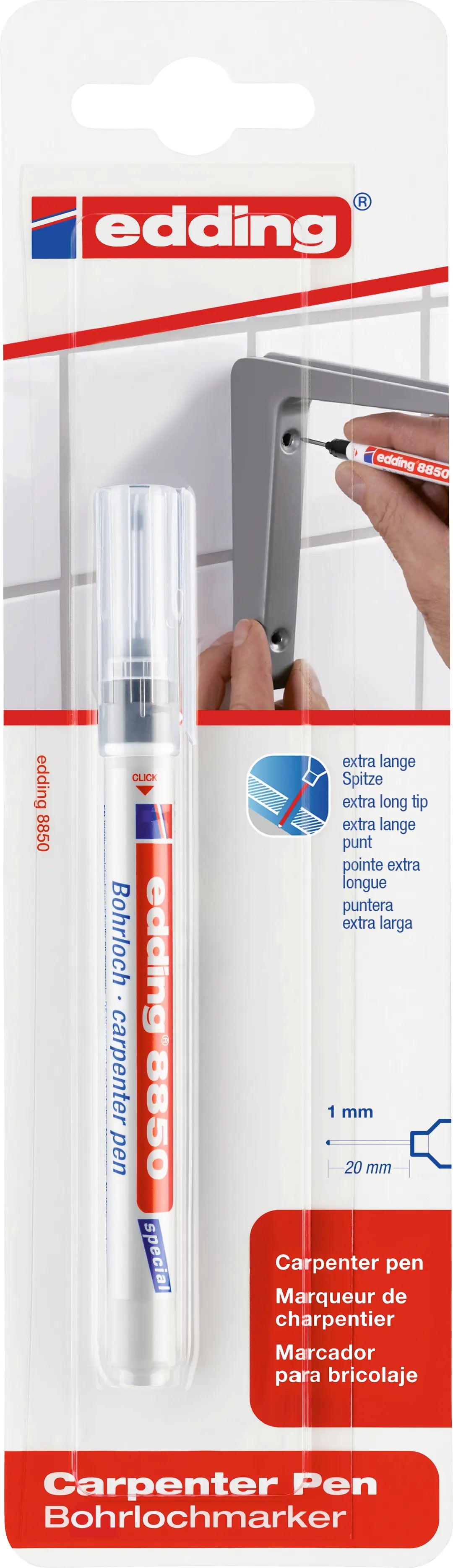 EDDING Bohrlochmarker 0.7-1mm 8850BLI-1DIY schwarz