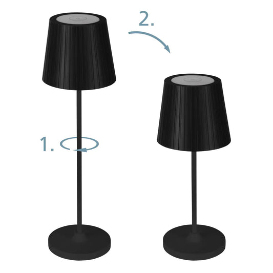 EGLO Tischleuchte Cabozo 75794 schwarz, Akku