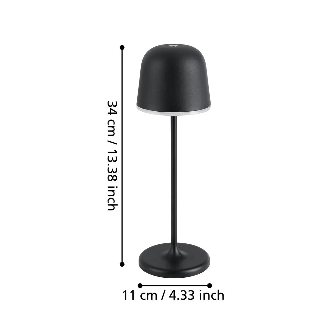 EGLO Tischleuchte Mannera 900457 schwarz, Akku