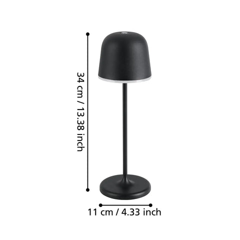 EGLO Tischleuchte Mannera 900457 schwarz, Akku