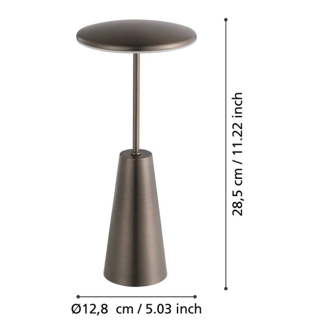 EGLO Tischleuchte Piccola 900924 bronze, Akku