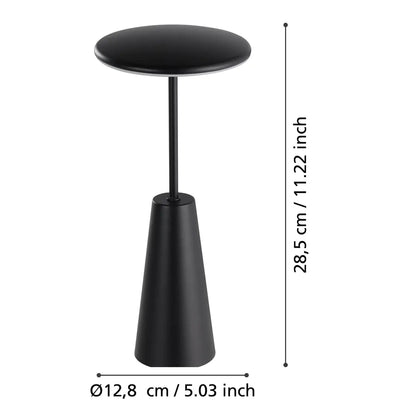 EGLO Tischleuchte Piccola 900925 schwarz, Akku