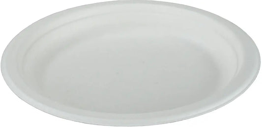 EJS Teller aus Bagasse 18cm 3142.2001 weiss 50 Stk.