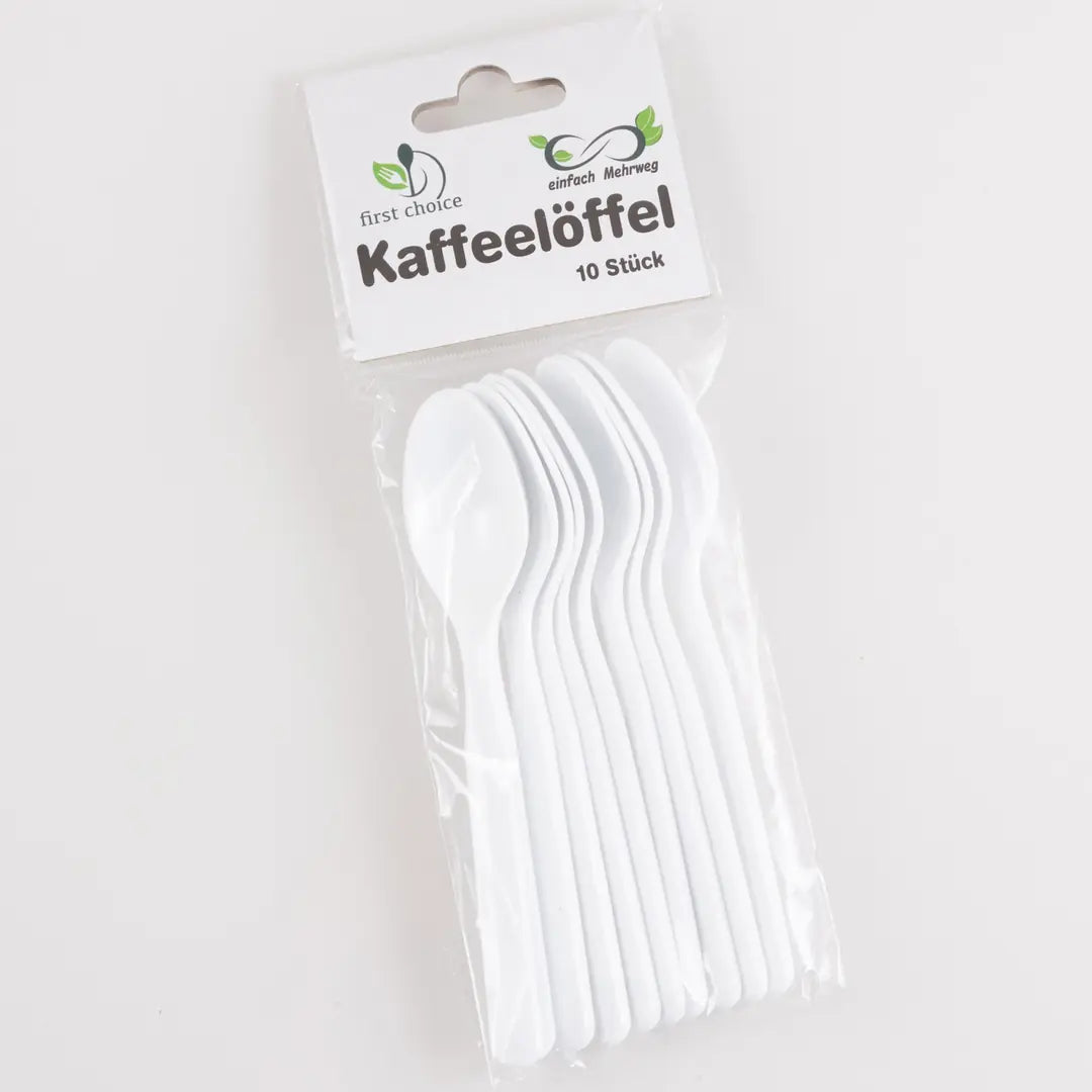 ELCO Kaffeelöffel aus Kunststoff 10041120-001 Mehrweg weiss, 10Stk.