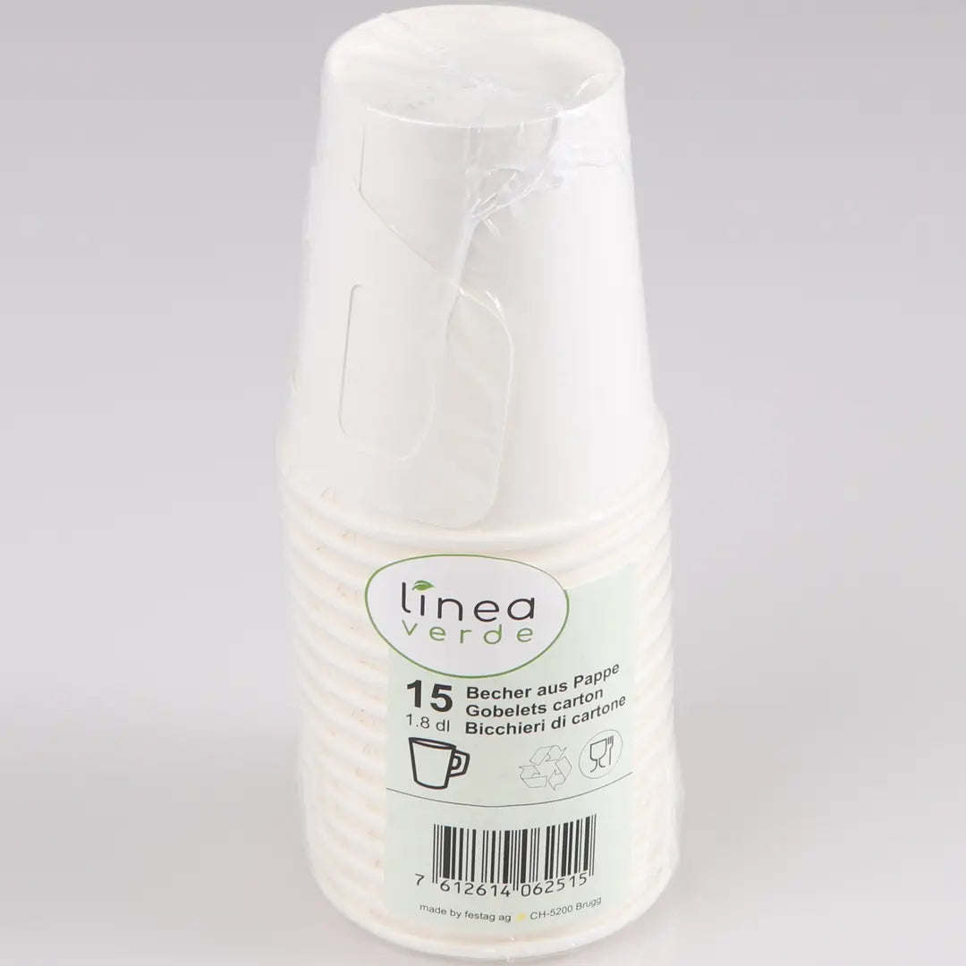 ELCO Pappbecher mit Henckel 1.8dl 18000615-001 weiss, 15Stk.
