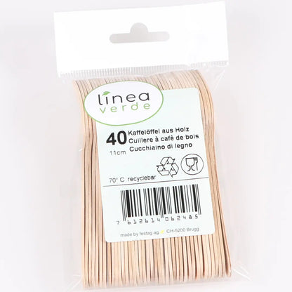 ELCO Kaffeelöffel aus Holz 55240040-079 braun, 40Stk.