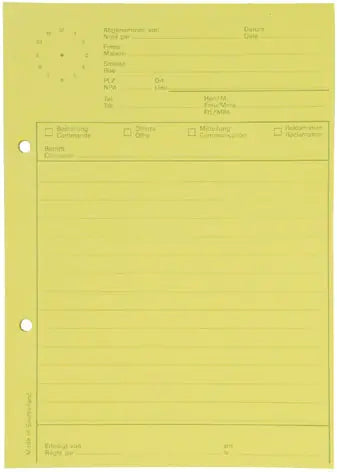 ELCO Telefonblock mit Uhr A5 74584.79 gelb, 65gm2 5x80 Blatt