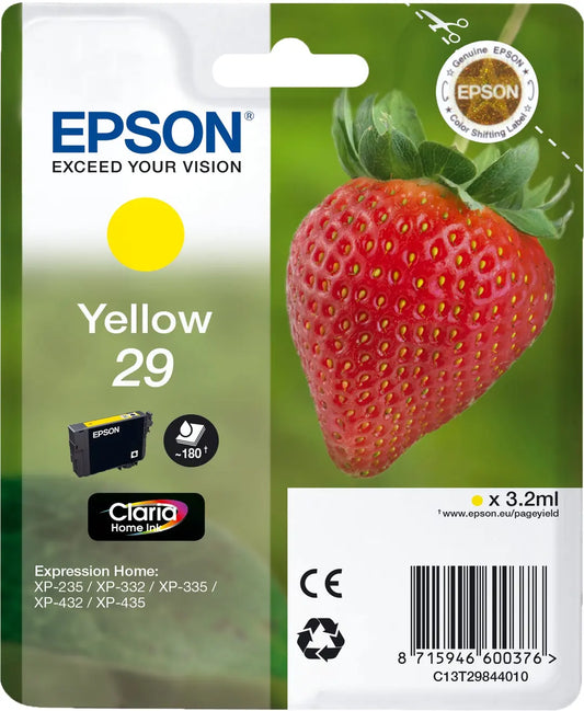 EPSON Tintenpatrone yellow T298440 XP-235/335/435 180 Seiten