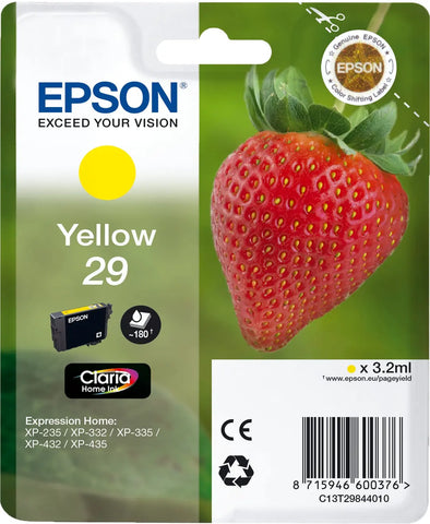 EPSON Tintenpatrone yellow T298440 XP-235/335/435 180 Seiten