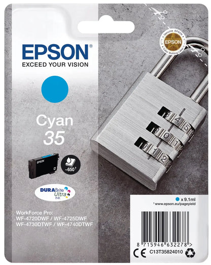 EPSON Tintenpatrone cyan T358240 WF-4720/4725DWF 650 Seiten
