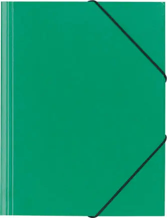 EROLA Gummibandmappe 650my A4 33299 grün Pressspan 3 Klappen