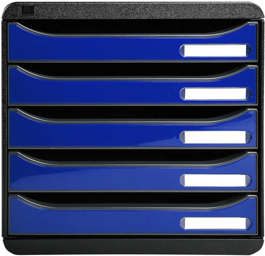 EXACOMPTA Schubladenbox 3097203D BIG-BOX Plus 5, Eco, blau