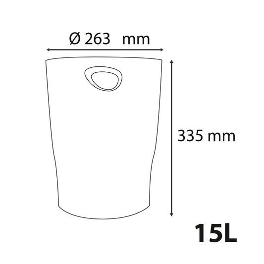 EXACOMPTA Papierkorb Ecobin 15 l 45338D altrosa