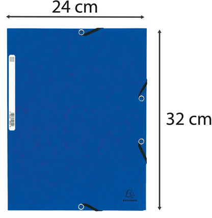 EXACOMPTA Gummibandmappe A4+ 55302E blau manila