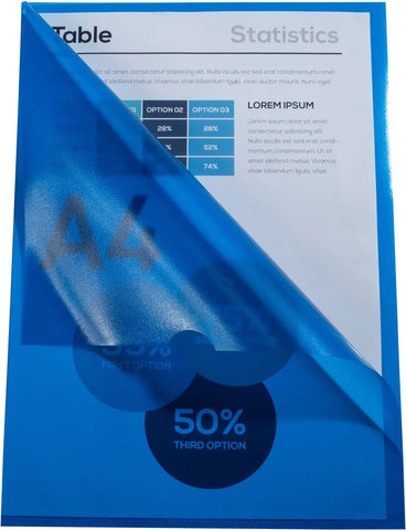 EXACOMPTA Sichtmappe genarbt A4 58522E blau 100 Stück
