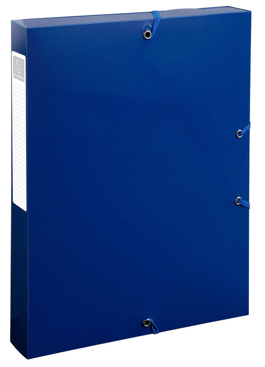 EXACOMPTA Sammelbox mit Gummizug A4 59142E marineblau PP