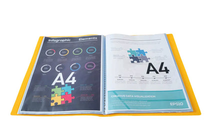 EXACOMPTA Sichtbuch A4 85109E gelb 100 Taschen