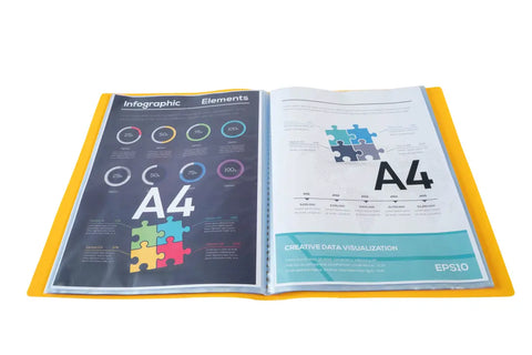 EXACOMPTA Sichtbuch A4 85109E gelb 100 Taschen