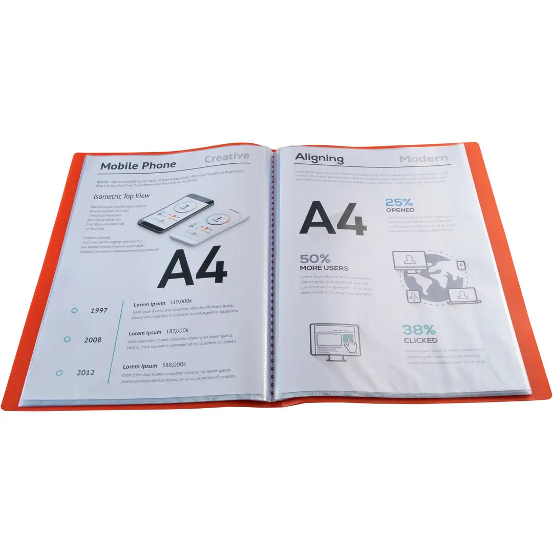 EXACOMPTA Sichtbuch A4 8545E rot 40 Taschen