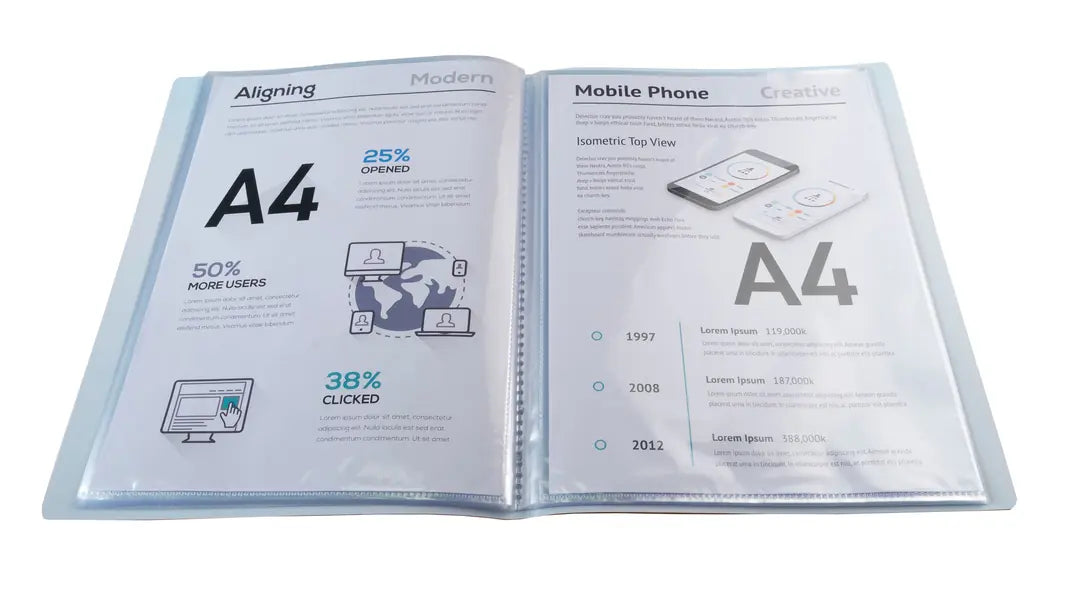 EXACOMPTA Sichtbuch Aquarel A4 88260E ass. 20 Taschen