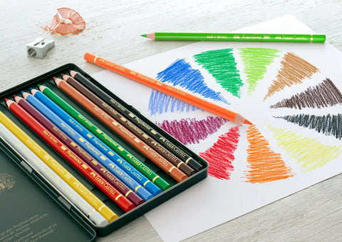 FABER-CASTELL Farbstift Polychromos 110012 12er Metalletui