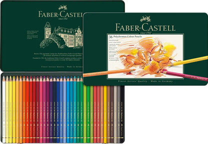 FABER-CASTELL Farbstift Polychromos 110036 36er Metallschachtel