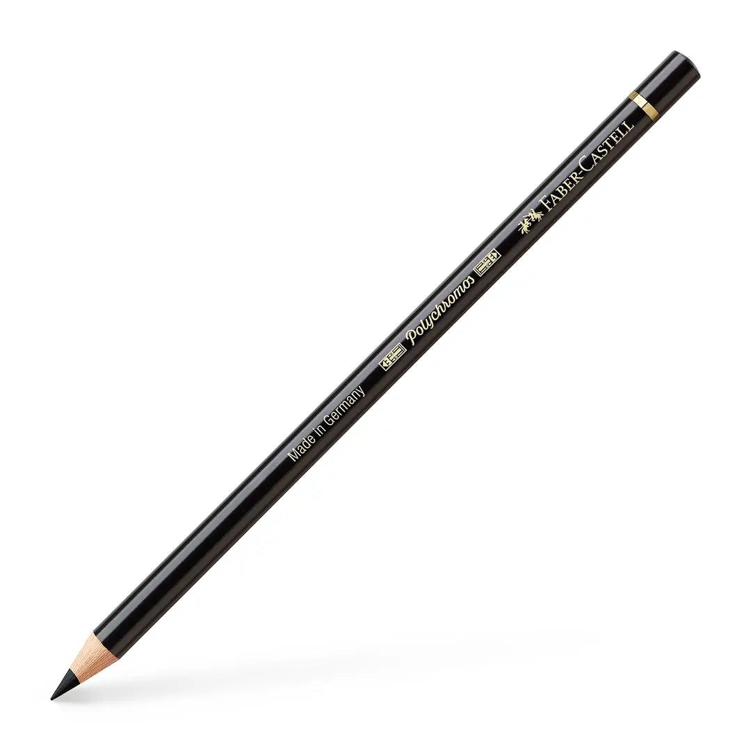 FABER-CASTELL Farbstift Polychromos schwarz 110199 wisch- und wasserfest