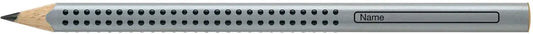 FABER-CASTELL Bleistift Jumbo GRIP B 111900 3-eckig, silber