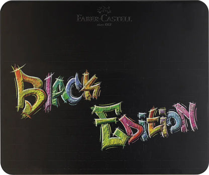 FABER-CASTELL Farbstifte Black Edition 116490 Metalletui 100 Stück
