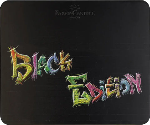 FABER-CASTELL Farbstifte Black Edition 116490 Metalletui 100 Stück