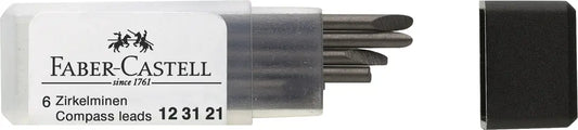 FABER-CASTELL Zirkelminen 25mm 123121 6 Stück, Dose
